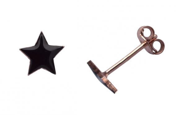 Orecchini Prega&Ama in argento925 stella smaltata nera cod.63116 ROSE'