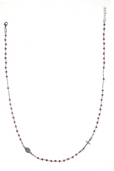 Girocollo Prega&Ama in argento925 con pietre viola -cod.61147