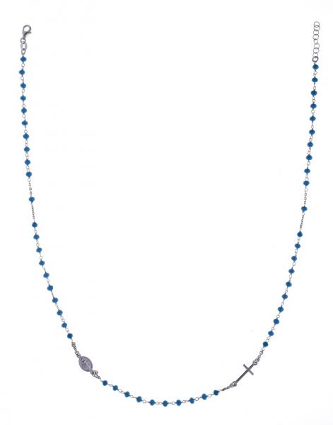 Girocollo Prega&Ama in argento925 con pietre azzurre - cod61099